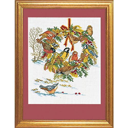 MARUSSIA Eva Rosenstand Kreuzstich Set Kranz und Vögel, Zählmuster, 30x40cm MARUSSIA Eva Rosenstand Kreuzstich Set Kranz und Vögel, Zählmuster, 30x40cm von MARUSSIA