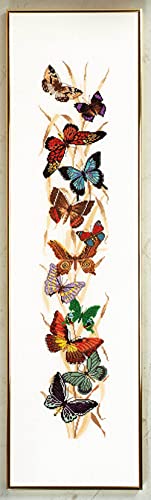 MARUSSIA Eva Rosenstand Kreuzstich Set Schmetterlinge, Zählmuster, 25x90cm von MARUSSIA