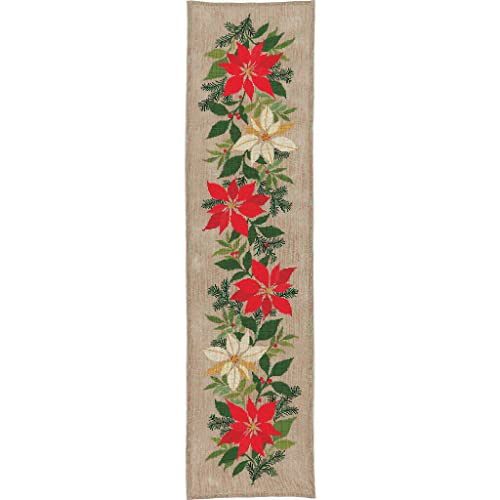 MARUSSIA Eva Rosenstand Tischläufer Kreuzstich Set Adventsstern, Zählmuster, 27x107cm von MARUSSIA