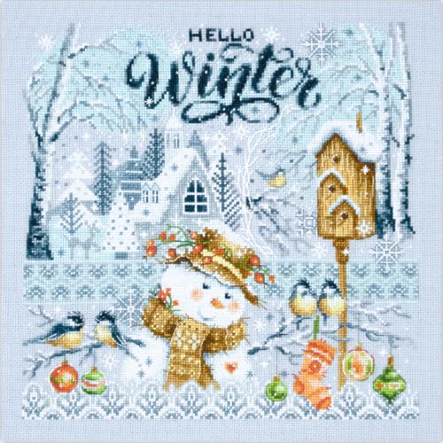 Magic Needle Kreuzstich Stickpackung "Hallo, Winter!", Zählmuster, 26x26cm Magic Needle Kreuzstich Stickpackung "Hallo, Winter!", Zählmuster, 26x26cm von MARUSSIA