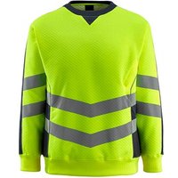 MASCOT® unisex Warnschutz-Langarmshirt Wigton  gelb, schwarzblau Größe 4XL von MASCOT®