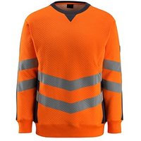 MASCOT® unisex Warnschutz-Langarmshirt Wigton  orange, schwarzblau Größe 3XL von MASCOT®