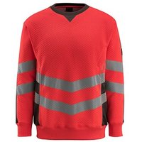 MASCOT® unisex Warnschutz-Langarmshirt Wigton  rot, dunkelanthrazit Größe S von MASCOT®