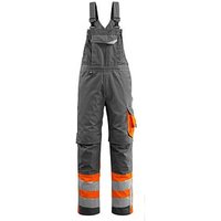 MASCOT® unisex Warnschutz-Latzhose Sunderland dunkelanthrazit, orange Größe 52 von MASCOT®