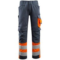 MASCOT® unisex Warnschutzhose Leeds schwarzblau, orange Größe 106 von MASCOT®