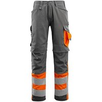 MASCOT® unisex Warnschutzhose Leeds dunkelanthrazit, orange Größe 102 von MASCOT®