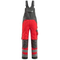 MASCOT® unisex Warnschutz-Latzhose Newcastle rot, dunkelanthrazit Größe 26 von MASCOT®