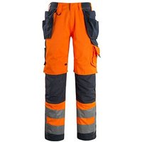 MASCOT® unisex Warnschutzhose Wigan  orange, schwarzblau Größe 27 von MASCOT®
