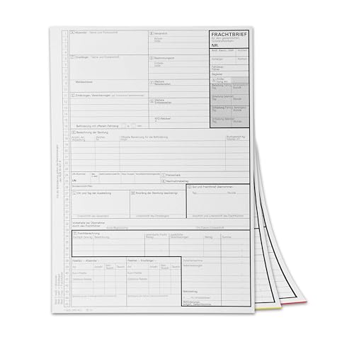 250 x Frachtbrief Einzelsatz 250741 national LKW/KVO Frachtbriefe für Laserdrucker von MASHPAPER