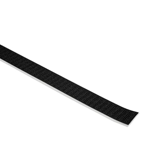 Klettband selbstklebend 25 m | weiß oder schwarz | Breite frei wählbar | Flauschband oder Hakenband (25 mm Hakenband, schwarz) von MASHPAPER