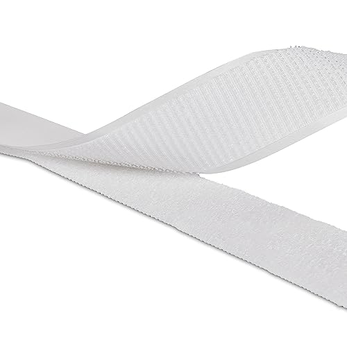 Klettband-Set Haken und Flausch selbstklebend weiß in verschiedenen Breiten wählbar (10 mm) von MASHPAPER