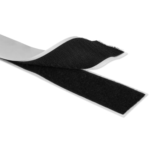 MASHPAPER Klettband-Set Haken und Flausch selbstklebend schwarz in verschiedenen Breiten wählbar (10 mm) von MASHPAPER