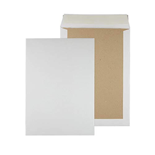 Papprückwandtaschen Versandtaschen B4 250x353mm weiß 125 Stück - Div. Formate weiß braun mit oder ohne Fenster von MASHPAPER