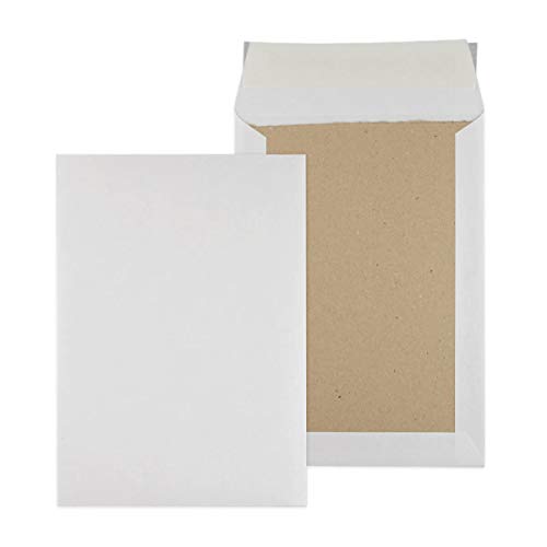 Papprückwandtaschen Versandtaschen C5 162x229mm weiß 250 Stück - Div. Formate B5 C5 weiß oder braun ohne Fenster von MASHPAPER