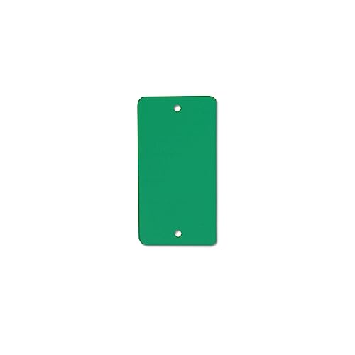 Warenanhänger aus Metall in verschiedenen Farben 65x120 mm Metalletiketten Metallanhänger Hängeetiketten (Grün, 1.000 Stück) von MASHPAPER