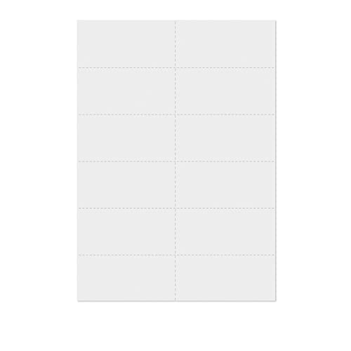 mashpaper Kopierpapier perforiert DIN A4 weiß Karton 120g/m² 12 Abschnitte à 105x49,5mm von MASHPAPER