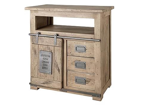 Kommode Sideboard Mango Holz 3 Schubladen 1 Tür 3 Fächer massiv 80cm geweißt Kommode Sideboard Mango Holz 3 Schubladen 1 Tür 3 Fächer massiv 80cm geweißt von MASSIVMOEBEL24.DE