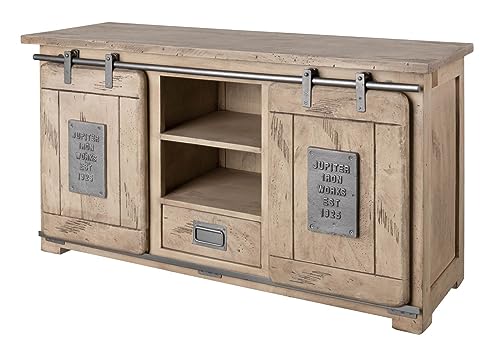 Sideboard Kommode 128cm 2 Türen 2 Schubladen Mangoholz Holz massiv geweißt Sideboard Kommode 128cm 2 Türen 2 Schubladen Mangoholz Holz massiv geweißt von MASSIVMOEBEL24.DE