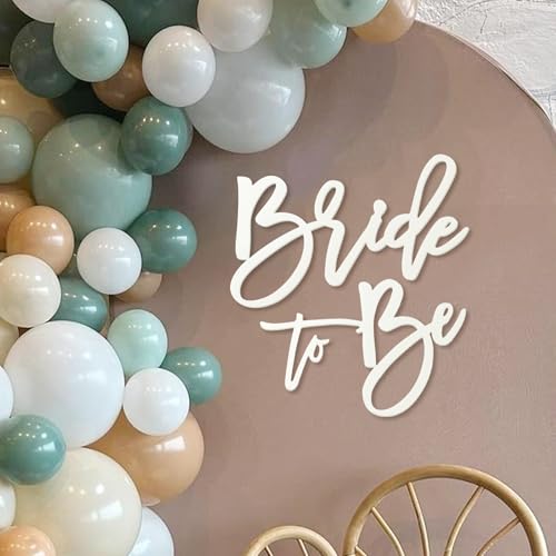 MASTRON Schild mit Aufschrift "Bride to Be", weiße Filz-Buchstaben für Brautparty und Hochzeit von MASTRON