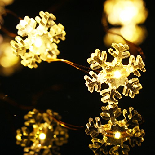 MASUNN Batteriebetriebene 2.2 M 20Leds Kupferdraht Schneeflocke Flexibles Schnur-Licht Für Partei-Weihnachts Hochzeit-Warmes Weiß MASUNN Batteriebetriebene 2.2 M 20Leds Kupferdraht Schneeflocke Flexibles Schnur-Licht Für Partei-Weihnachts Hochzeit-Warmes Weiß von MASUNN