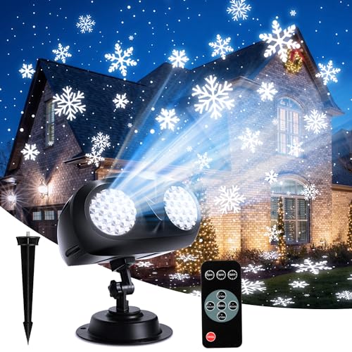 MATEPROX Schneefall Projektor Lichter, Wasserdichte Weihnachts LED Schneeflocken Projektor Lichter für Innen- und Außendekoration MATEPROX Schneefall Projektor Lichter, Wasserdichte Weihnachts LED Schneeflocken Projektor Lichter für Innen- und Außendekoration von MATEPROX