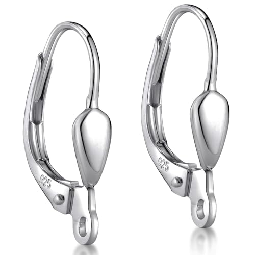 MATERIA Brisuren 925 Sterling Silber Klapp- Ohrringe - 1 Paar Klappbrisuren Tropfen mit Öse Silber Z56 von MATERIA by Matthias Wagner
