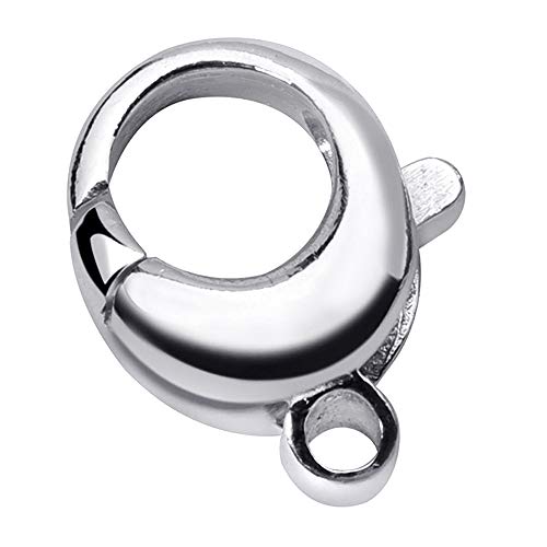 MATERIA Karabinerverschluss silber 925 rund Karabiner Verschluss Armbänder Ketten Basteln Schmuck Herstellung 10x13x3mm 1,5g Z23 MATERIA Karabinerverschluss silber 925 rund Karabiner Verschluss Armbänder Ketten Basteln Schmuck Herstellung 10x13x3mm 1,5g Z23 von MATERIA by Matthias Wagner