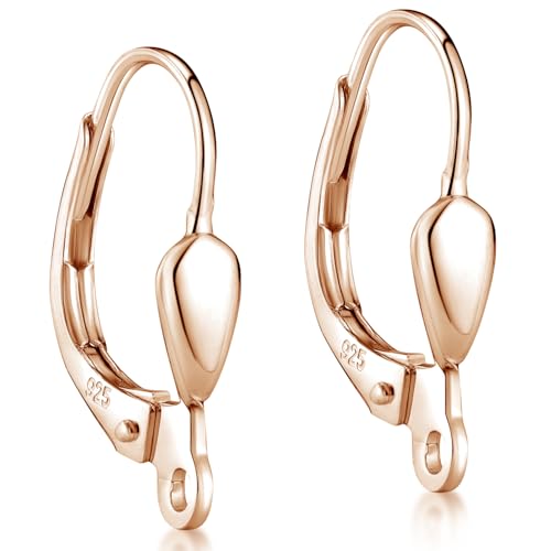 MATERIA Klappbrisuren Rosegold Ohrring Zubehör 1 Paar Brisuren Tropfen mit Öse 925 Silber rose Z58 MATERIA Klappbrisuren Rosegold Ohrring Zubehör 1 Paar Brisuren Tropfen mit Öse 925 Silber rose Z58 von MATERIA by Matthias Wagner