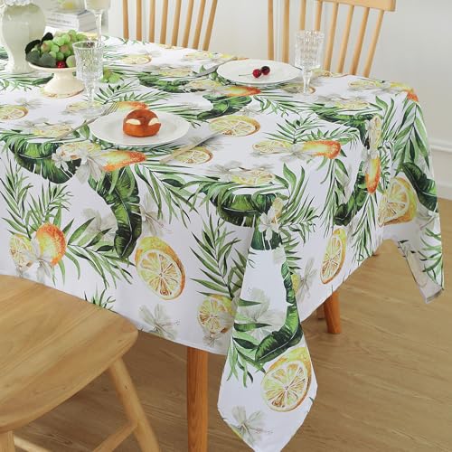 MATIRUG Sommer-Tischdecke, rechteckig, 132 x 178 cm, waschbar, wiederverwendbar, tropische hawiianische Tischdecke, auslaufsicher, Hawaii-Stoff, Dekoration für Luau-Picknick, Strandparty, Outdoor MATIRUG Sommer-Tischdecke, rechteckig, 132 x 178 cm, waschbar, wiederverwendbar, tropische hawiianische Tischdecke, auslaufsicher, Hawaii-Stoff, Dekoration für Luau-Picknick, Strandparty, Outdoor von MATIRUG