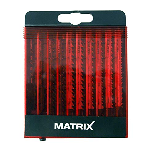MATRIX 10tlg. Stichsägeblätterset | für Holz und Metall |Aufbewahrungsbox von MATRIX