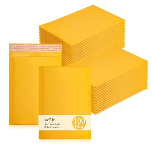 MATUFF Kleine Luftpolster-Versandtaschen, 12,7 x 20,3 cm, nutzbare Größe 10,2 x 17,8 cm, dicke Kraftpapier-Luftpolster-Versandtaschen, wasserdicht, gepolstert, Versandverpackung für kleine Unternehmen MATUFF Kleine Luftpolster-Versandtaschen, 12,7 x 20,3 cm, nutzbare Größe 10,2 x 17,8 cm, dicke Kraftpapier-Luftpolster-Versandtaschen, wasserdicht, gepolstert, Versandverpackung für kleine Unternehmen von MATUFF