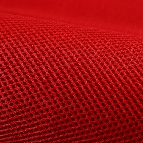 1 x 1,5 m verdickter, atmungsaktiver Sandwich-Mesh-Stoff, Sitzbezug, atmungsaktiv, Schuhe, Hut, Tasche, Sofa, Stoff, Netzstoff, Rohstoff (rot) von MATYASIGO