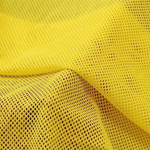 1MX1.5M Atmungsaktive Netzstoffe für DIY Sitzbezug Sportschuhe Taschen Sofa Gaze Vorhang T-Shirts Sportbekleidung Mesh Tuch Material (Gelb) von MATYASIGO