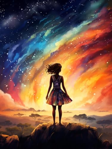 MAVINNE 5D Diamond Painting Afrikanische Kits für Erwachsene, DIY Diamant Kunst Kits mit Vollbohrer Strass Kristall Kreuzstich Stickerei Kit Home Wall Decor Geschenk - 30x40cm B167 von MAVINNE