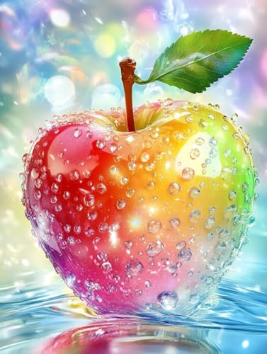 MAVINNE 5D Diamond Painting Apple Kits für Erwachsene, DIY Diamant Kunst Kits mit Vollbohrer Strass Kristall Kreuzstich Stickerei Kit Home Wall Decor Geschenk - 30x40cm B379 von MAVINNE