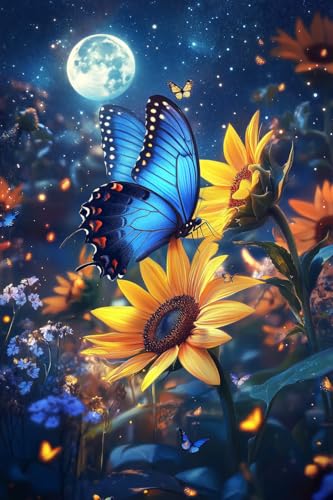 MAVINNE 5D Diamond Painting Blume Kits für Erwachsene, DIY Diamant Kunst Kits mit Vollbohrer Strass Kristall Kreuzstich Stickerei Kit Home Wall Decor Geschenk - 30x40cm B324 von MAVINNE