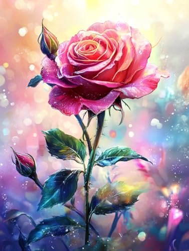 MAVINNE 5D Diamond Painting Blume Kits für Erwachsene, DIY Diamant Kunst Kits mit Vollbohrer Strass Kristall Kreuzstich Stickerei Kit Home Wall Decor Geschenk - 30x40cm B335 von MAVINNE