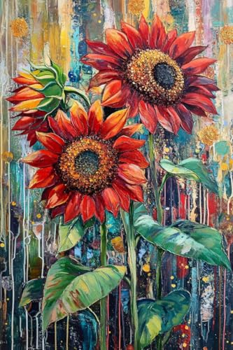 MAVINNE 5D Diamond Painting Blume Kits für Erwachsene, DIY Diamant Kunst Kits mit Vollbohrer Strass Kristall Kreuzstich Stickerei Kit Home Wall Decor Geschenk - 30x40cm B348 von MAVINNE