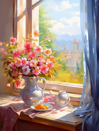 MAVINNE 5D Diamond Painting Blume Kits für Erwachsene, DIY Diamant Kunst Kits mit Vollbohrer Strass Kristall Kreuzstich Stickerei Kit Home Wall Decor Geschenk - 30x40cm B350 von MAVINNE