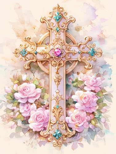 MAVINNE 5D Diamond Painting Cross Kits für Erwachsene, DIY Diamant Kunst Kits mit Vollbohrer Strass Kristall Kreuzstich Stickerei Kit Home Wall Decor Geschenk - 30x40cm B404 von MAVINNE