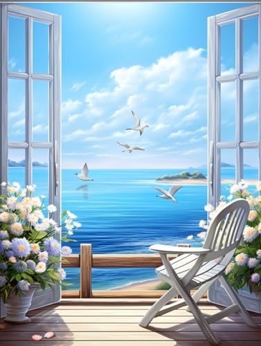 MAVINNE 5D Diamond Painting Landschaft Kits für Erwachsene, DIY Diamant Kunst Kits mit Vollbohrer Strass Kristall Kreuzstich Stickerei Kit Home Wall Decor Geschenk - 30x40cm B218 von MAVINNE