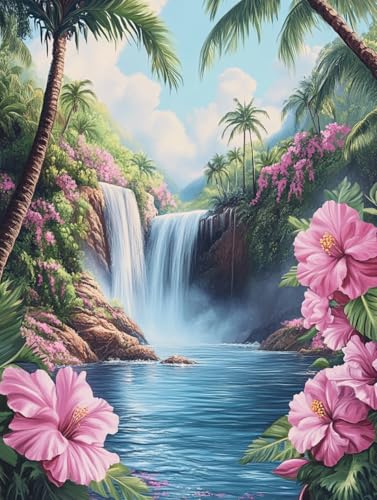 MAVINNE 5D Diamond Painting Landschaft Kits für Erwachsene, DIY Diamant Kunst Kits mit Vollbohrer Strass Kristall Kreuzstich Stickerei Kit Home Wall Decor Geschenk - 30x40cm B247 von MAVINNE