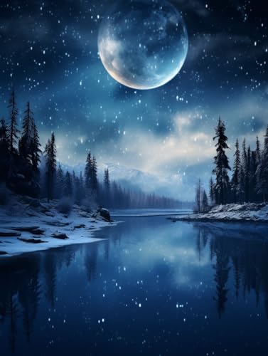 MAVINNE 5D Diamond Painting Landschaft Kits für Erwachsene, DIY Diamant Kunst Kits mit Vollbohrer Strass Kristall Kreuzstich Stickerei Kit Home Wall Decor Geschenk - 30x40cm B252 von MAVINNE