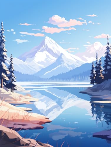 MAVINNE 5D Diamond Painting Landschaft Kits für Erwachsene, DIY Diamant Kunst Kits mit Vollbohrer Strass Kristall Kreuzstich Stickerei Kit Home Wall Decor Geschenk - 30x40cm B264 von MAVINNE