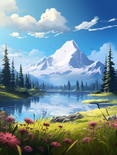 MAVINNE 5D Diamond Painting Landschaft Kits für Erwachsene, DIY Diamant Kunst Kits mit Vollbohrer Strass Kristall Kreuzstich Stickerei Kit Home Wall Decor Geschenk - 30x40cm B267 von MAVINNE