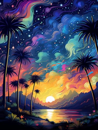 MAVINNE 5D Diamond Painting Landschaft Kits für Erwachsene, DIY Diamant Kunst Kits mit Vollbohrer Strass Kristall Kreuzstich Stickerei Kit Home Wall Decor Geschenk - 30x40cm B287 von MAVINNE