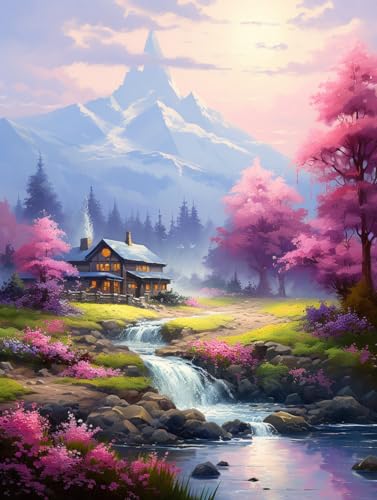 MAVINNE 5D Diamond Painting Landschaft Kits für Erwachsene, DIY Diamant Kunst Kits mit Vollbohrer Strass Kristall Kreuzstich Stickerei Kit Home Wall Decor Geschenk - 30x40cm B290 von MAVINNE