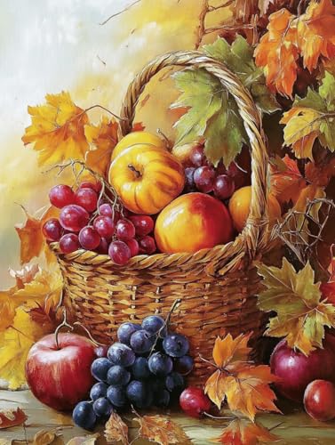 MAVINNE 5D Diamond Painting Obst Kits für Erwachsene, DIY Diamant Kunst Kits mit Vollbohrer Strass Kristall Kreuzstich Stickerei Kit Home Wall Decor Geschenk - 30x40cm B466 von MAVINNE