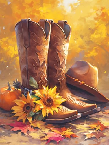 MAVINNE 5D Diamond Painting Stiefel Kits für Erwachsene, DIY Diamant Kunst Kits mit Vollbohrer Strass Kristall Kreuzstich Stickerei Kit Home Wall Decor Geschenk - 30 x 40 cm B422 von MAVINNE