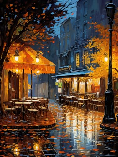 MAVINNE 5D Diamond Painting Street Kits für Erwachsene, DIY Diamant Kunst Kits mit Vollbohrer Strass Kristall Kreuzstich Stickerei Kit Home Wall Decor Geschenk - 30x40cm B363 von MAVINNE
